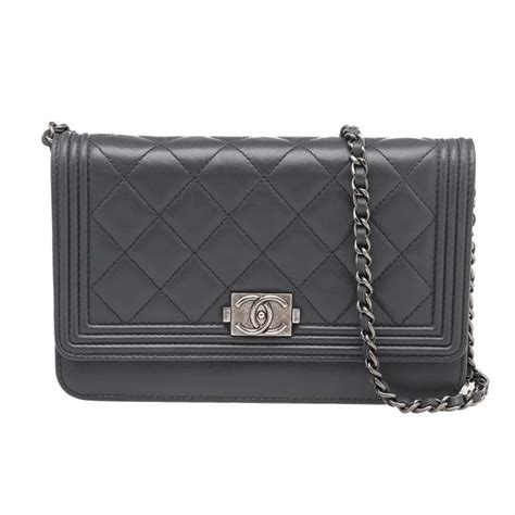 chanel gray boy wallet on chain|chanel wallet on chain price.